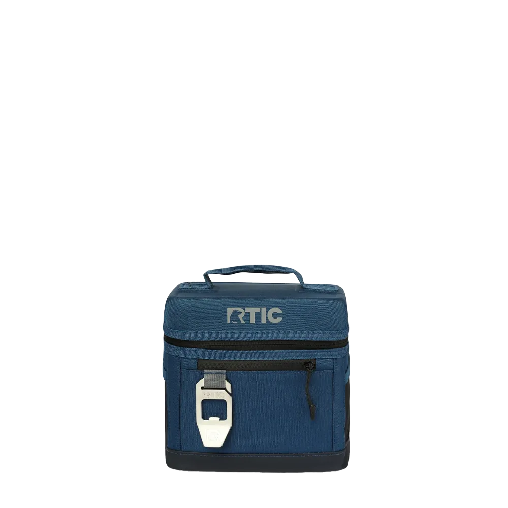 Front customization side of the RTIC Everyday Cooler 6 Can in Navy 