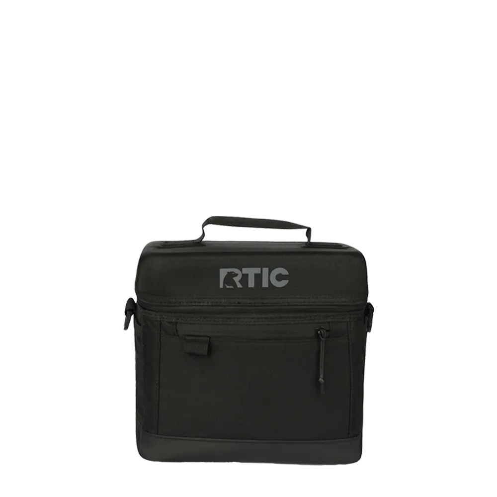 Front customization side of the RTIC Everyday Cooler 8 Can in Black 