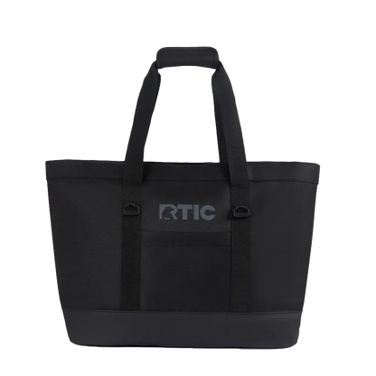 Front customization side of the RTIC Everyday Insulated Tote Bag 33 qt in Black 
