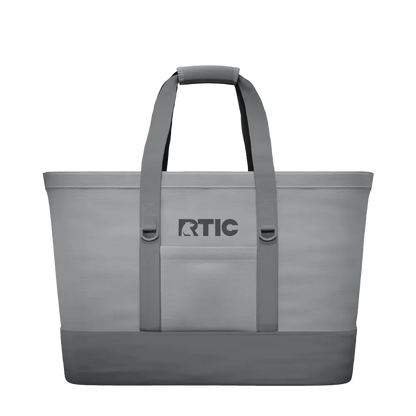 Front customization side of the RTIC Everyday Insulated Tote Bag 33 qt in Smoke 