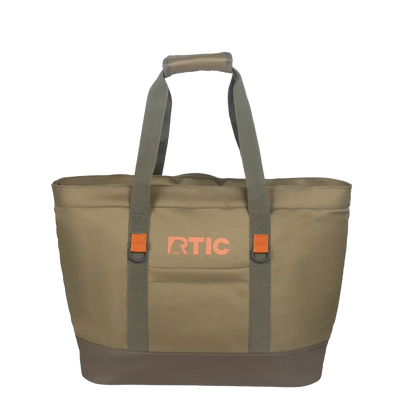 Front customization side of the RTIC Everyday Insulated Tote Bag 33 qt in Olive 