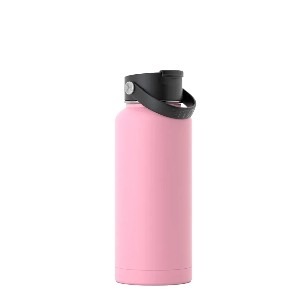 Front customization side of the RTIC Bottle 32 oz in Flamingo 