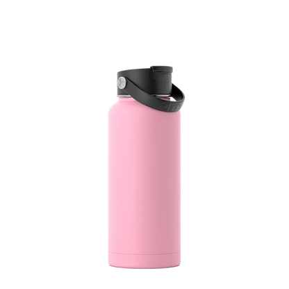 Front customization side of the RTIC Bottle 32 oz in Flamingo 