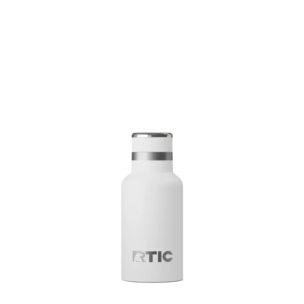 Back customization side of the RTIC Little Journey Bottle 12 oz in White 