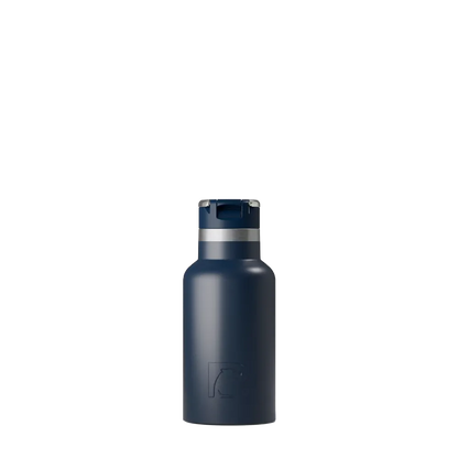 Front customization side of the RTIC Little Journey Bottle 12 oz in Navy 