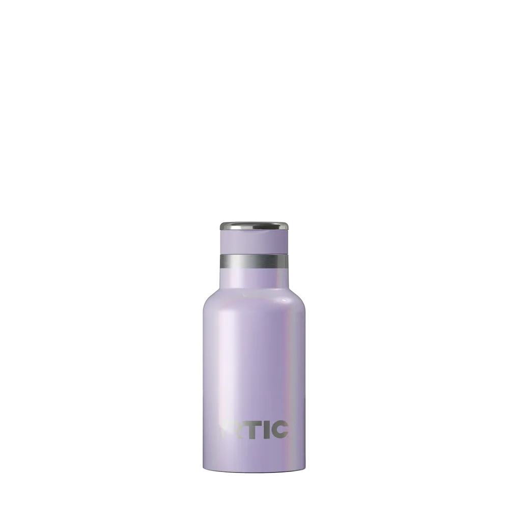 Back customization side of the RTIC Little Journey Bottle 12 oz in Glitter Lavender 