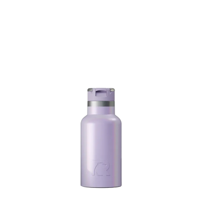 Front customization side of the RTIC Little Journey Bottle 12 oz in Glitter Lavender 