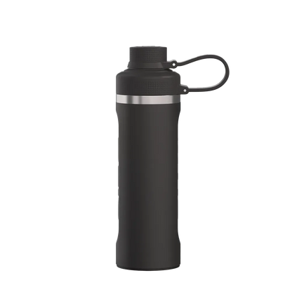 Back customization side of the RTIC Refuel Bottle 16 oz in Black 