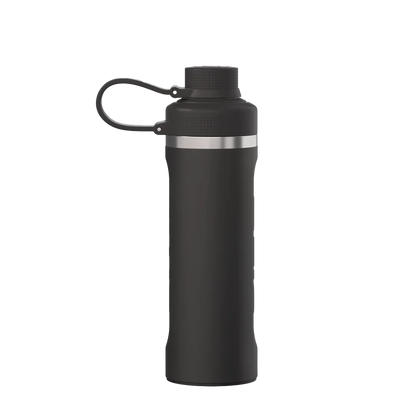 Front customization side of the RTIC Refuel Bottle 16 oz in Black 