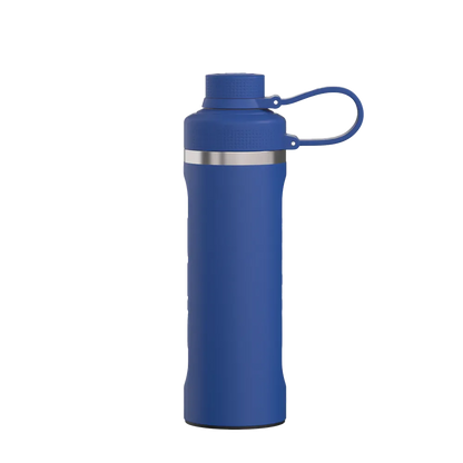 Back customization side of the RTIC Refuel Bottle 16 oz in Cobalt 