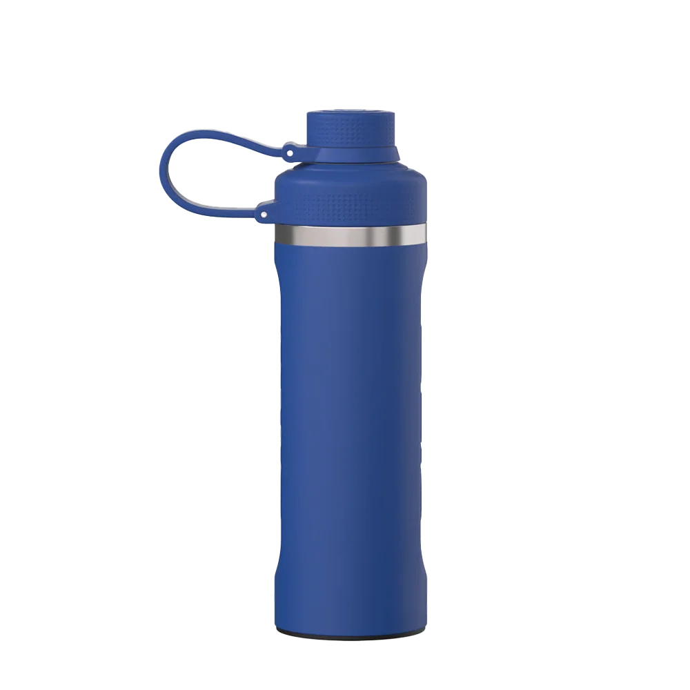 Front customization side of the RTIC Refuel Bottle 16 oz in Cobalt 