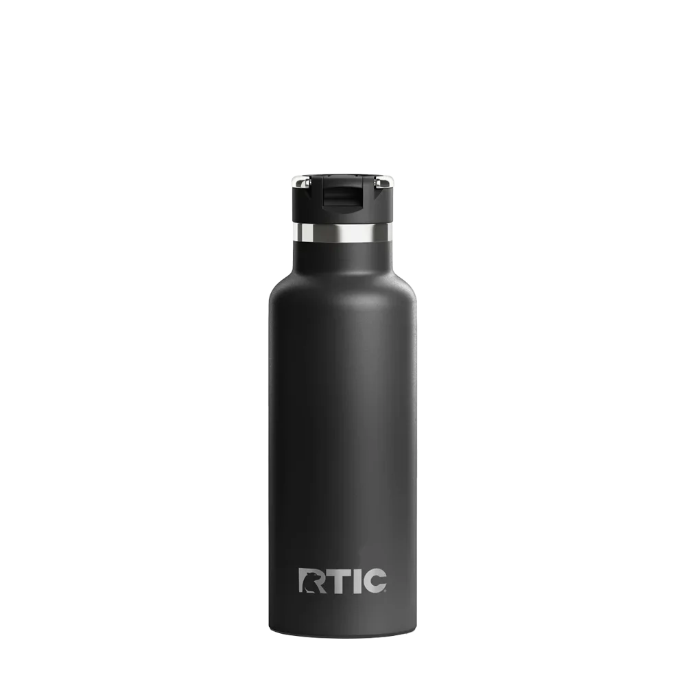 Back customization side of the RTIC Journey Bottle 16 oz in Black 