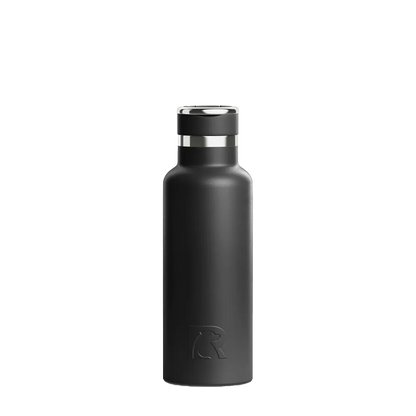 Front customization side of the RTIC Journey Bottle 16 oz in Black 