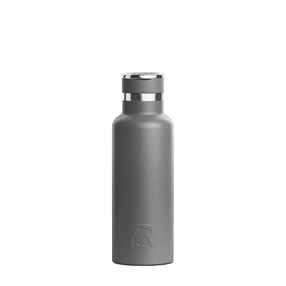 Front customization side of the RTIC Journey Bottle 16 oz in Graphite 