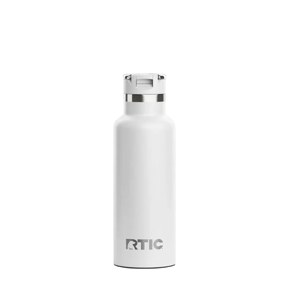 Back customization side of the RTIC Journey Bottle 16 oz in White 
