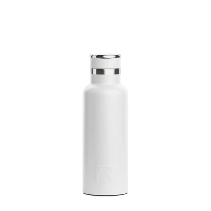 Front customization side of the RTIC Journey Bottle 16 oz in White 