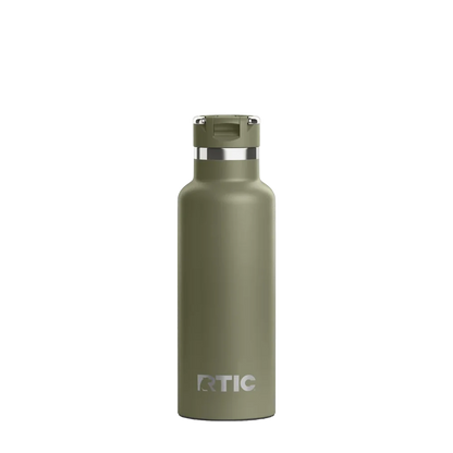 Back customization side of the RTIC Journey Bottle 16 oz in Olive 