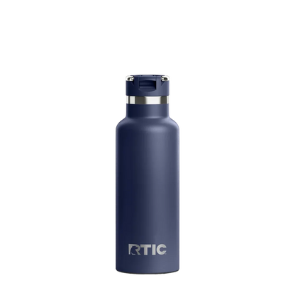Back customization side of the RTIC Journey Bottle 16 oz in Navy 