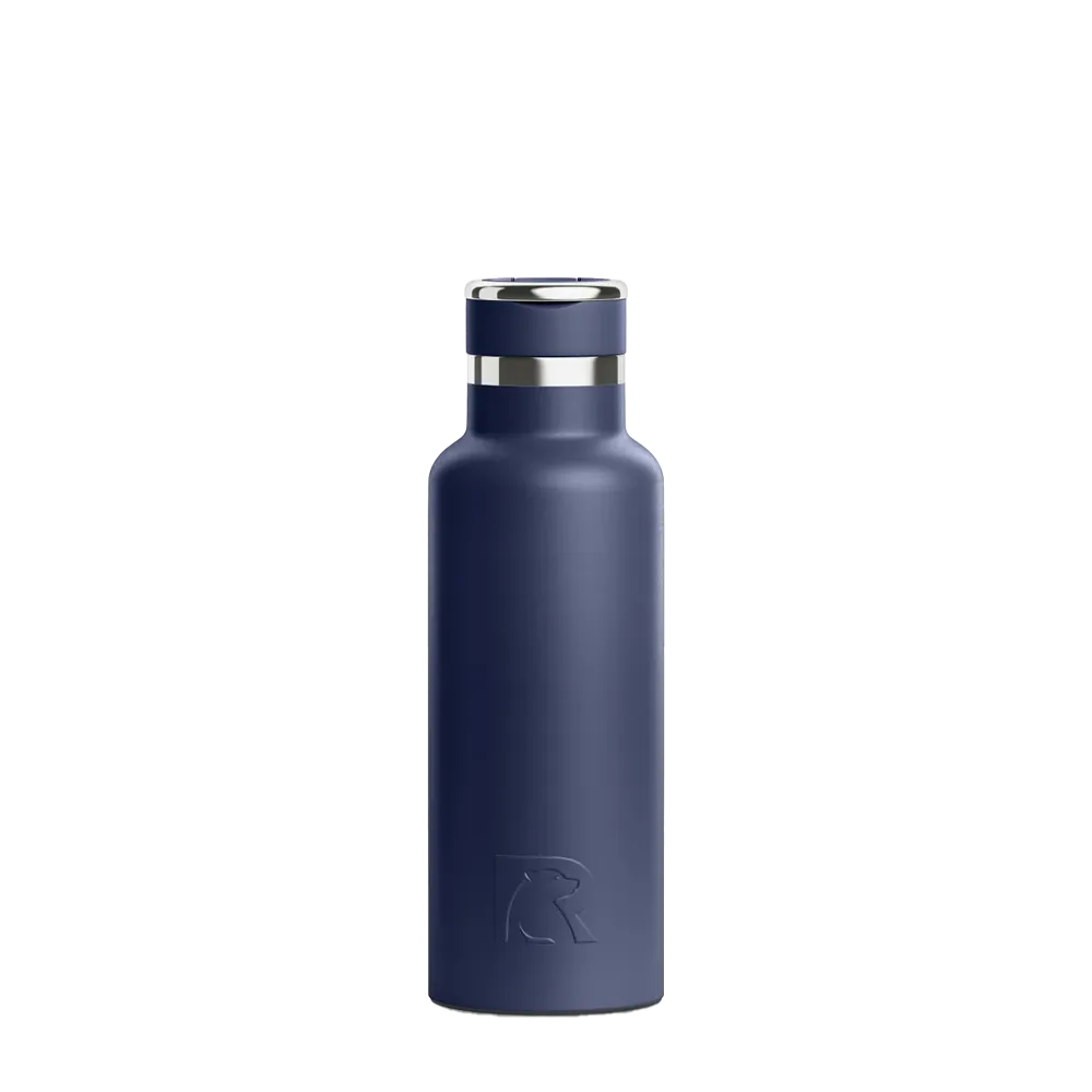 Front customization side of the RTIC Journey Bottle 16 oz in Navy 