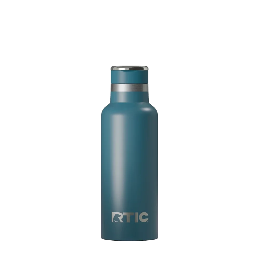 Back customization side of the RTIC Journey Bottle 16 oz in Marine Blue 