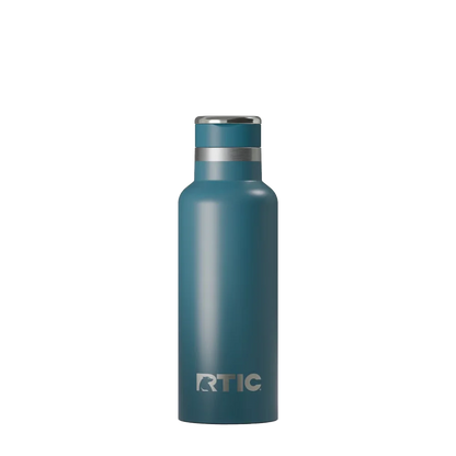 Back customization side of the RTIC Journey Bottle 16 oz in Marine Blue 