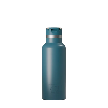 Front customization side of the RTIC Journey Bottle 16 oz in Marine Blue 