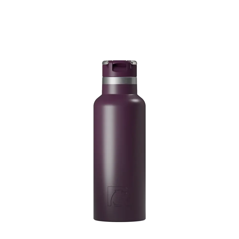 Front customization side of the RTIC Journey Bottle 16 oz in Plum 