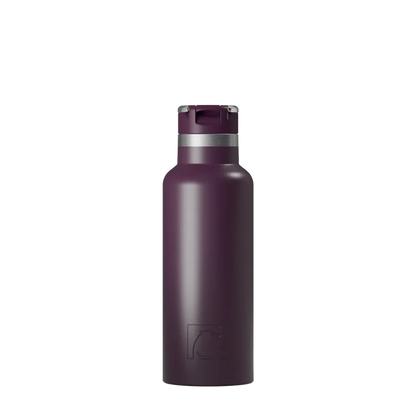 Front customization side of the RTIC Journey Bottle 16 oz in Plum 