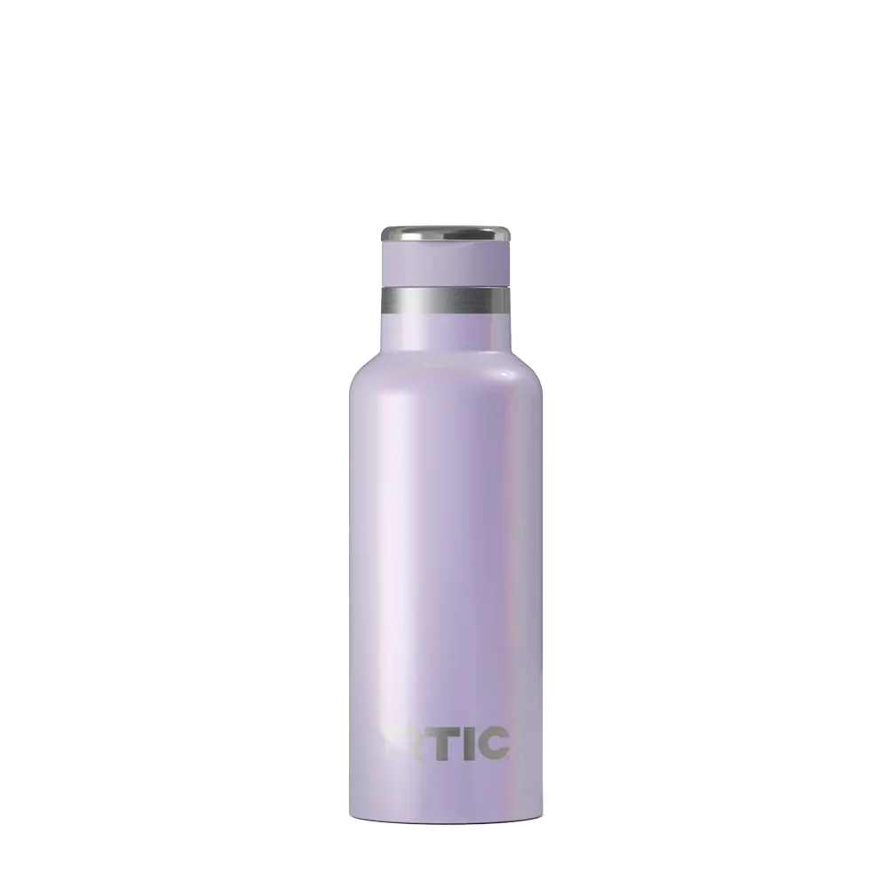 Back customization side of the RTIC Journey Bottle 16 oz in Glitter Lavender 