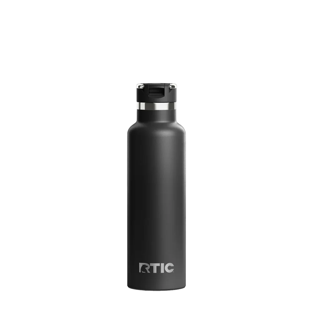 Back customization side of the RTIC Journey Bottle 20 oz in Black 