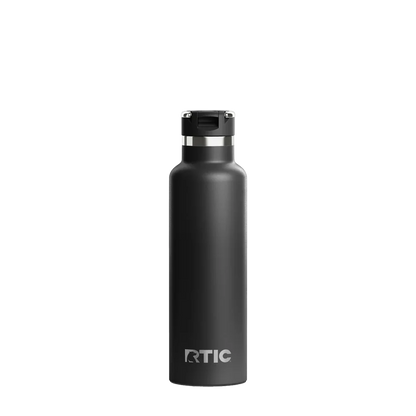Back customization side of the RTIC Journey Bottle 20 oz in Black 