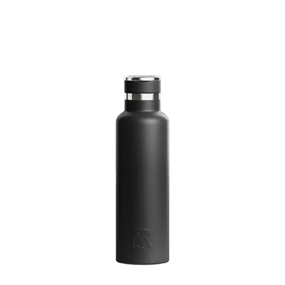 Front customization side of the RTIC Journey Bottle 20 oz in Black 