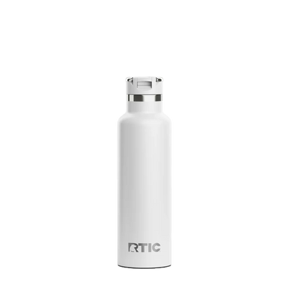 Back customization side of the RTIC Journey Bottle 20 oz in White 