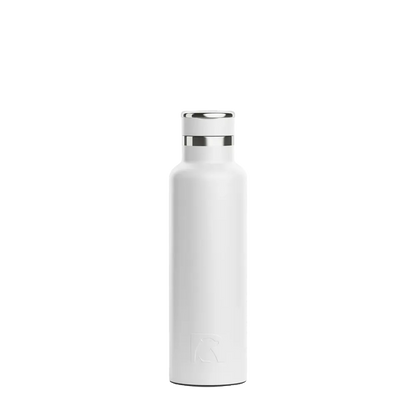 Front customization side of the RTIC Journey Bottle 20 oz in White 