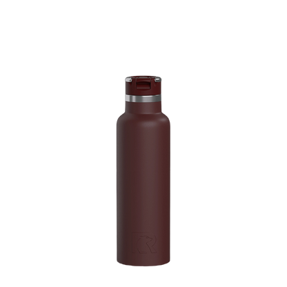 Front customization side of the RTIC Journey Bottle 20 oz in Chocolate Brown 