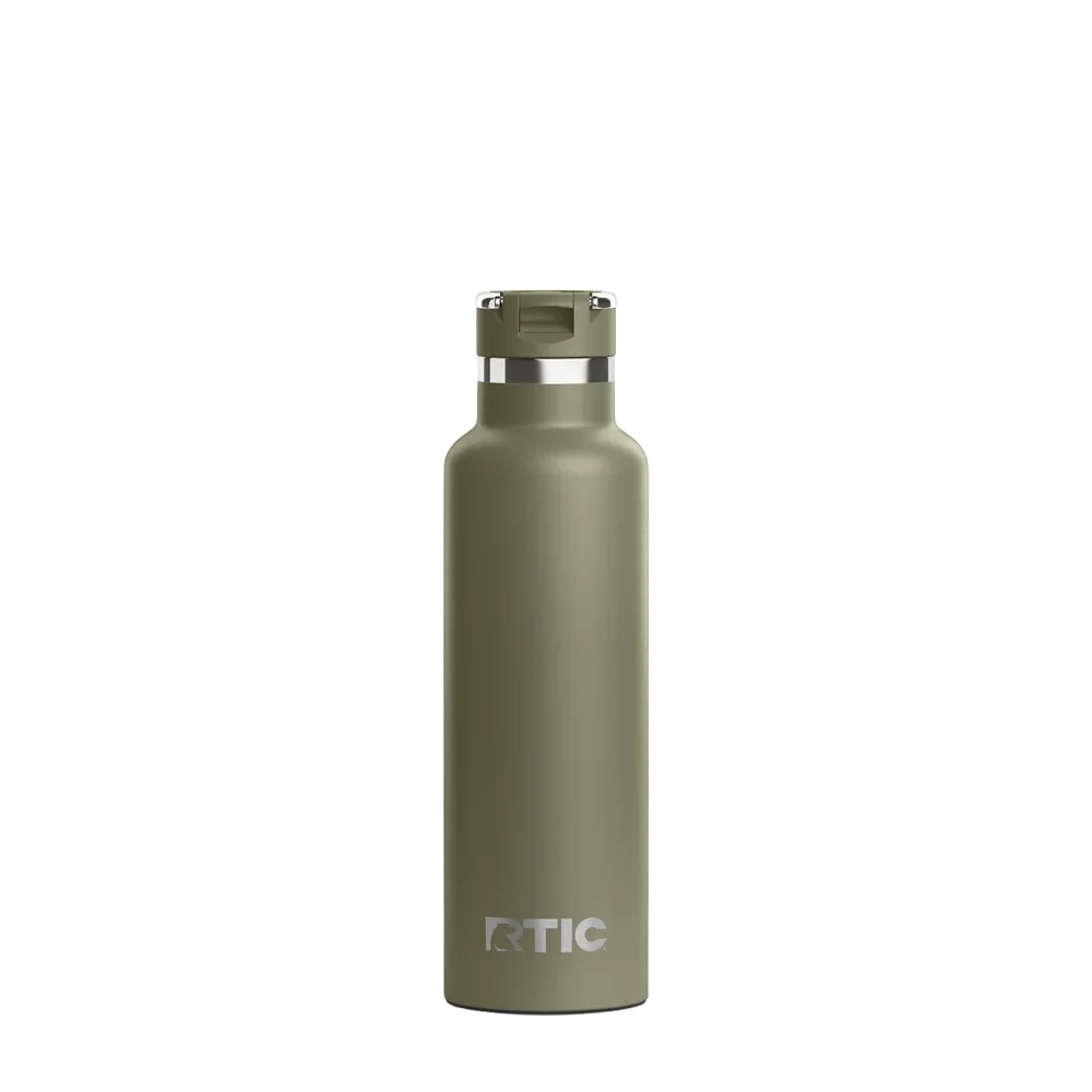 Back customization side of the RTIC Journey Bottle 20 oz in Olive 