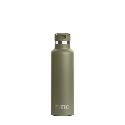 Back customization side of the RTIC Journey Bottle 20 oz in Olive 