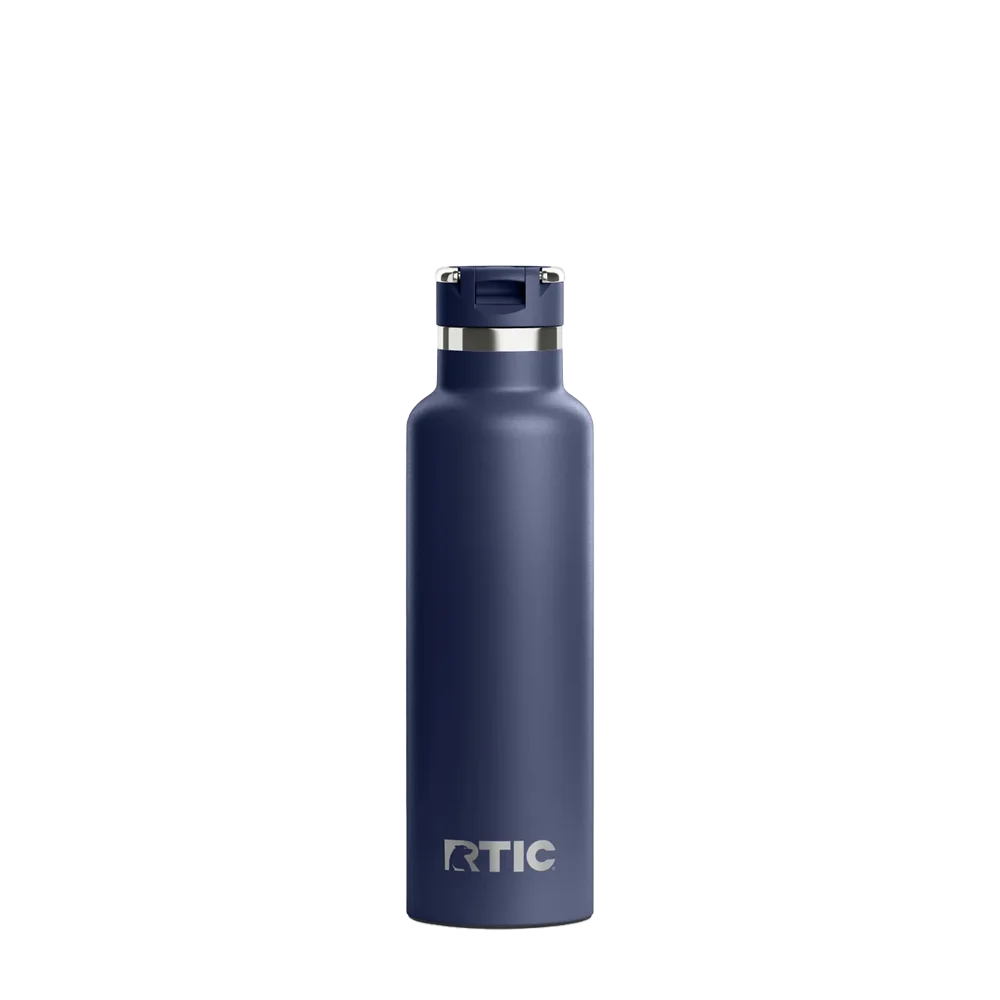 Back customization side of the RTIC Journey Bottle 20 oz in Navy 