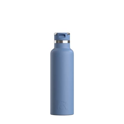 Front customization side of the RTIC Journey Bottle 20 oz in Denim 