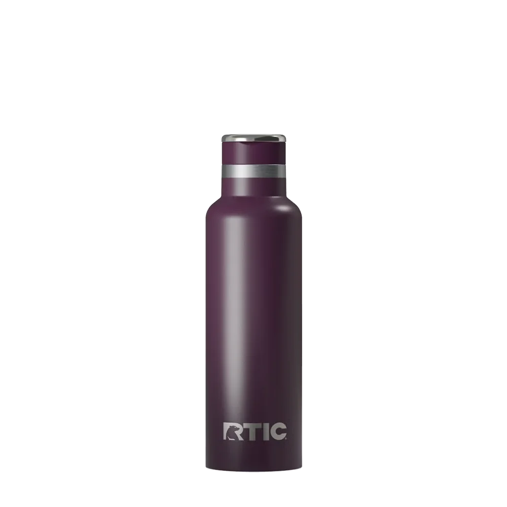 Back customization side of the RTIC Journey Bottle 20 oz in Plum 