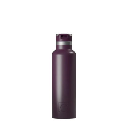 Front customization side of the RTIC Journey Bottle 20 oz in Plum 