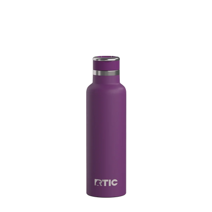 Back customization side of the RTIC Journey Bottle 20 oz in Berry Jam 