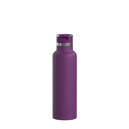 Front customization side of the RTIC Journey Bottle 20 oz in Berry Jam 