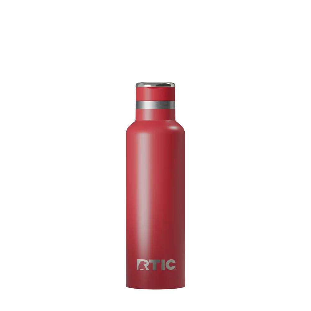 Back customization side of the RTIC Journey Bottle 20 oz in Flag Red 