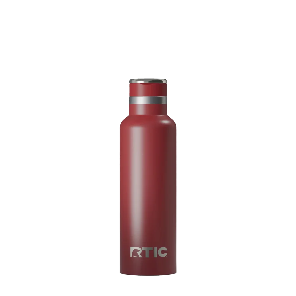 Back customization side of the RTIC Journey Bottle 20 oz in Black Cherry 