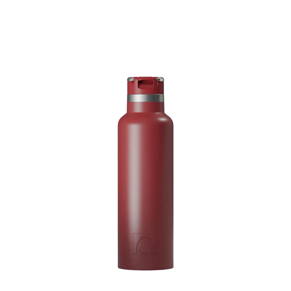 Front customization side of the RTIC Journey Bottle 20 oz in Black Cherry 