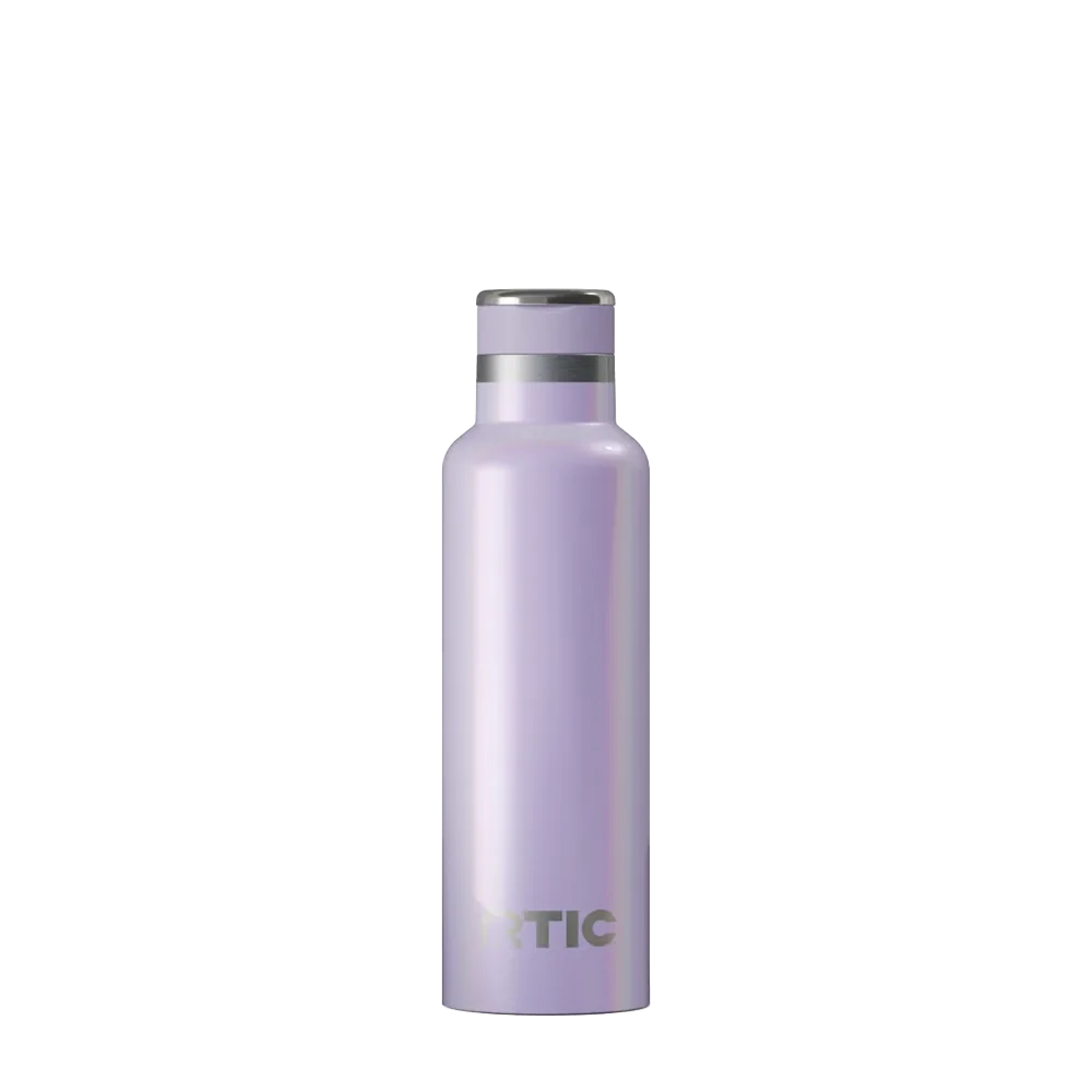 Back customization side of the RTIC Journey Bottle 20 oz in Glitter Lavender 