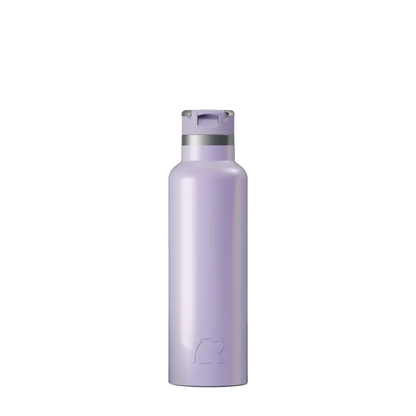 Front customization side of the RTIC Journey Bottle 20 oz in Glitter Lavender 