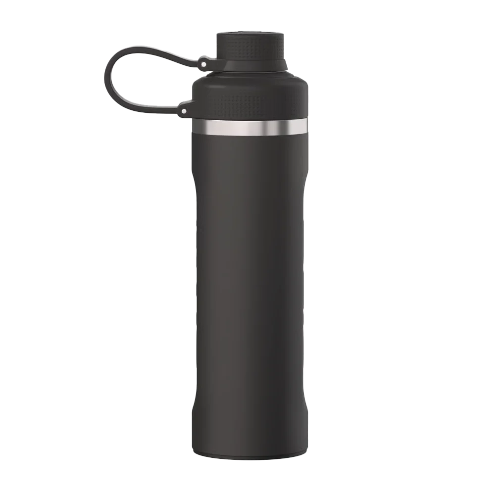 Front customization side of the RTIC Refuel Bottle 24 oz in Black 