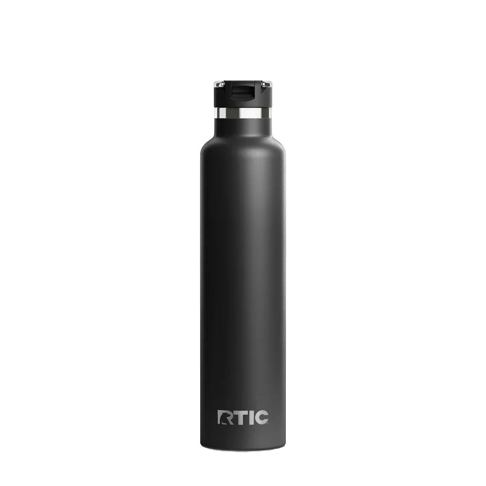 Back customization side of the RTIC Journey Bottle 26 oz in Black 